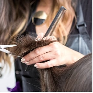 Coupe des pointes aux ciseaux
