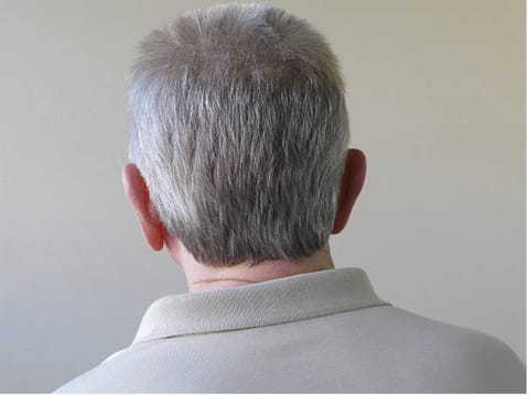 Coupe homme cheveux gris